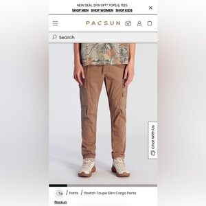 Pacsun Stretch Slim Cargo Pants